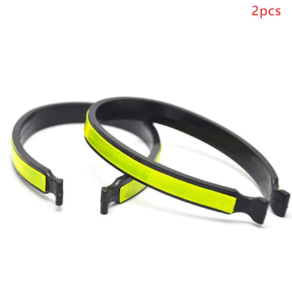 2Pcs Reflective Trouser Clips Safety Strips Outdoor Cycling High Visibility Bicycle Pants Clip Cycling Equipment