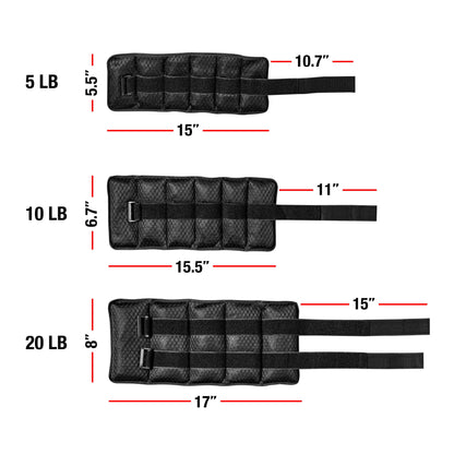 Fuel Pureformance Adjustable Wrist/Ankle Weights, 2.5-Pound Pair (5 Lb Total)